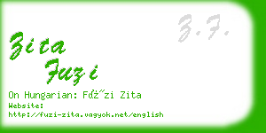 zita fuzi business card